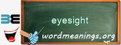 WordMeaning blackboard for eyesight